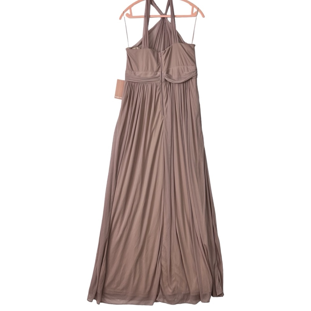 Birdy Grey Kiko Gown Sz XL Mauve Chiffon Halter Neck Pocket Bridesmaid Prom NEW - Picture 5 of 7